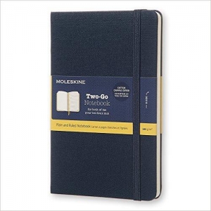 immagine 1 di Moleskine two-go notebook medium ruled-plain saxe blue