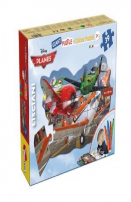 immagine 1 di Planes Puzzle Color Plus Gigante Sagomato 39